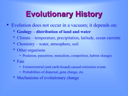 Evolutionary History - Western Washington University