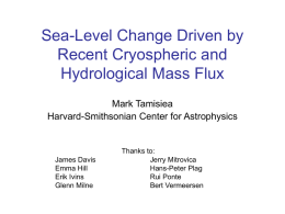Sea-Level Change Driven by Recent Cryospheric and