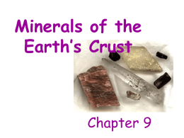 Minerals of the Earth’s Crust