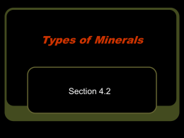 Types of Minerals