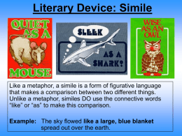 Literary Device: Simile
