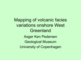 Mapping of volcanic facies variations onshore West Greenland