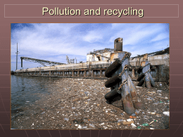Pollution and recycling - Sonoma Valley High Home
