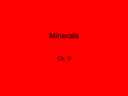 Ch. 9 Minerals - Muskegon Area ISD