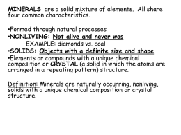ESSENTIAL QUESTIONS 1. How are minerals and rocks related