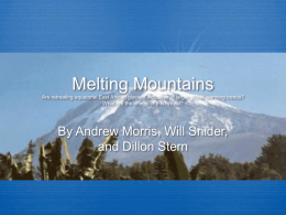Melting Mountains - Columbia University