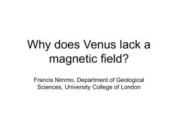 Why does Venus lack a magnetic field?