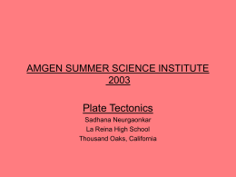AMGEN SUMMER SCIENCE INSTITUTE 2003
