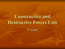 Constructive and Destructive Forces Unit