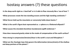 Isostasy chap 9 LECT..