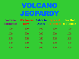 Volcano Jeopardy Game