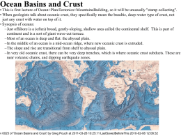 Ocean Basins and Crust