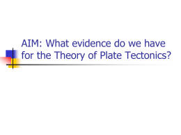 AIM: What evidence do we have for the Theory of