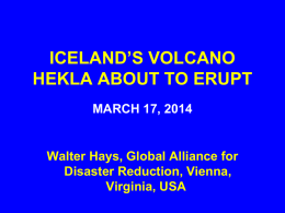 ICELAND`S VOLCANO HEKLA ABOUT TO ERUPT