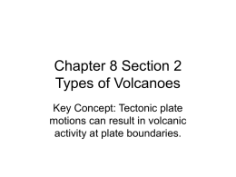Chapter 8 Section 2 Types of Volcanoes