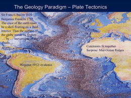 1 Plate Tectonics Review w