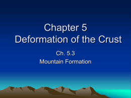 5.3 Mountain Formation notes