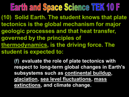 (f) evaluate the role of plate tectonics with respect to long