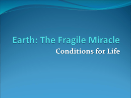 The 4 Conditions for Life on Earth
