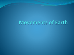 Earth`s Movements
