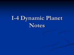 I-4 Dynamic Planet Notes
