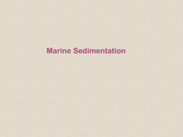Chapter 4 Marine Sedimentation