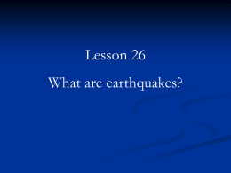 earthquakes.