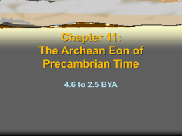 Chapter 11: The Archean Eon of Precambrian Time