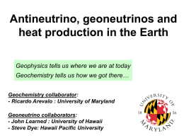 Whole Earth Geochemistry - Neutrino Geoscience 2008