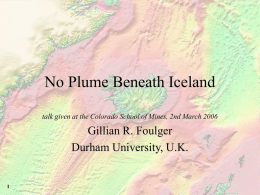 No plume under Iceland