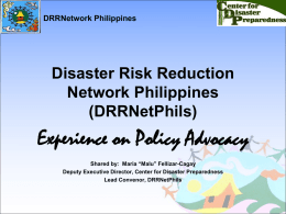 disaster risk reduction and management (drrm)