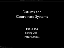 Datums and Coordinate Systems