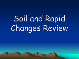 Soil and Rapid Changes Review
