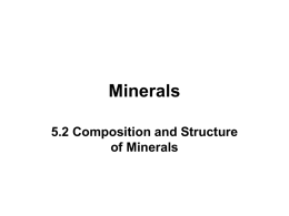 Chapter 5.1: Minerals
