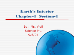 Earth`s Interior Chapter-1 Section-1