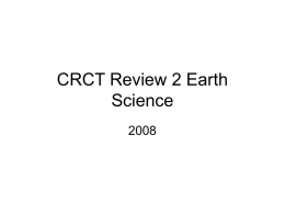 CRCT Review 2 Earth Science