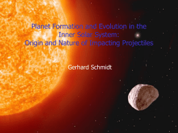 Planet Formation in the Inner Solar System