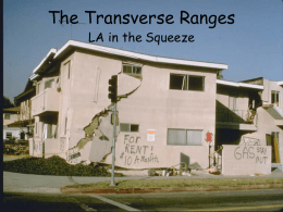 The Transverse Ranges Lecture Notes Page