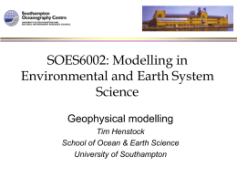PPT - School of Ocean and Earth Science