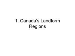 Canada`s Landform Regions