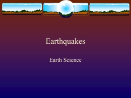 Earthquakes Lecture