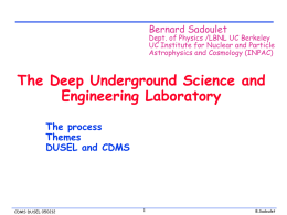The Deep Underground Science and Engineering Laboratory