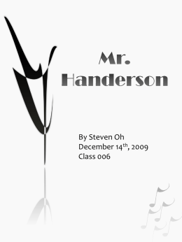 Mr. Handerson - WordPress.com