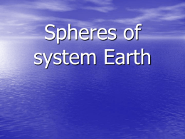 Spheres of system Earth