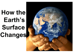 How the Earth`s Surface Changes