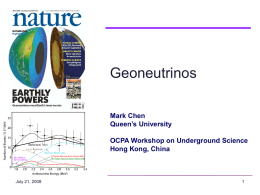 Geoneutrino - Daya Bay Reactor Neutrino Experiment in Hong