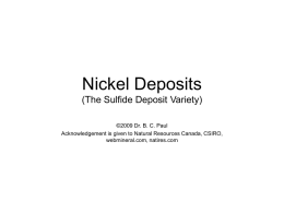 Nickel Deposits Sulfide