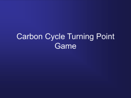 Carbon Cycle Turning Point Game