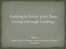 Getting to know your base group through geology