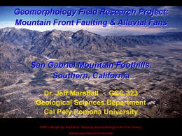 Geomorphology Field Research Project